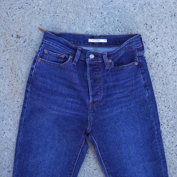 Levi's Wedgie Straight Jeans W29 L28 High Rise Button Fly Best Selling Fit - Picture 4 of 12